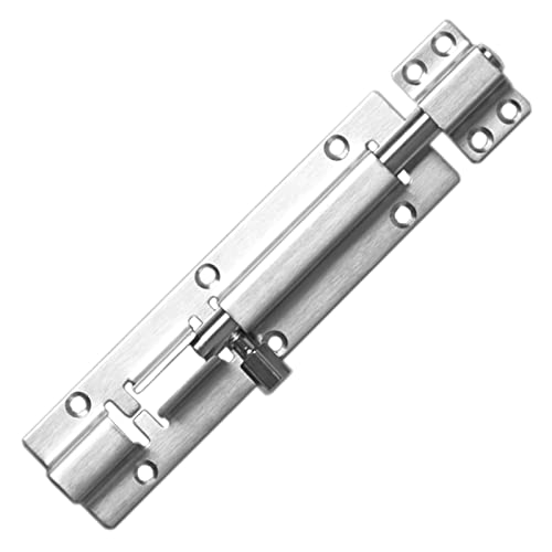 2er-Pack Schloss, verdicktes Edelstahl-Schiebeschloss for Türen, Installation ohne Bohren, Schiebetürschloss mit gebürsteter Oberfläche und Schrauben(2 inches) von HTGAOO