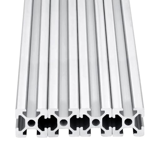 4 Stück 2020 Aluminium-Strangpressprofil, silberner europäischer Standard 100–700 mm Aluminiumprofilrahmen for CNC-Lasergravurmaschine(600 mm)(500mm) von HTGAOO