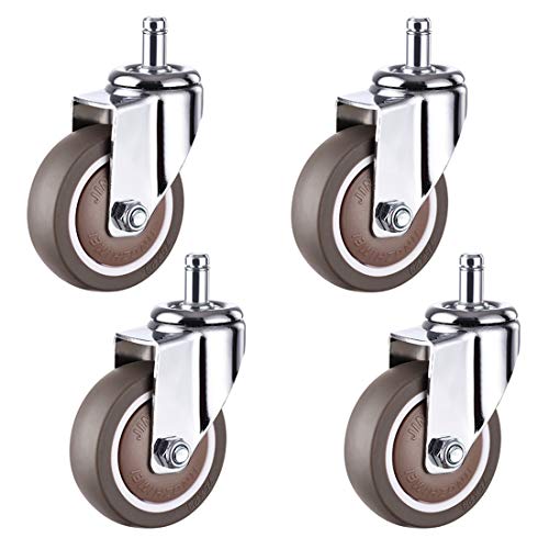 4 fahrbare Rollen for Bürostühle, Rollmöbel statt Rollen, Standard S (Bremse)(Universal) von HTGAOO