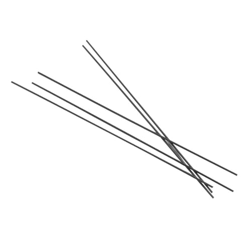 5 Stück Kohlefaserstäbe, for die Herstellung von RC-Flugzeugen und Reparaturzubehör, 2 x 200 mm massive, matte Rundstäbe for Basteln von HTGAOO