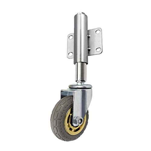 5-Zoll-Torrad, Gummi-Torrollen, gefederte Lenkrolle, höhenverstellbar 30/60 mm, mit (Bremse)(Universal) von HTGAOO