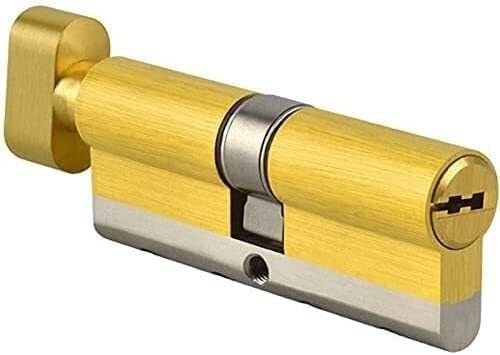 Anti-Edelstahl-Stab-Messing-Nutzylinder 60 65 70 75 80 85 90 95 100 mm Türzylinderschloss (Farbe: 70 mm)(65mm) von HTGAOO