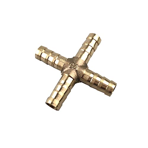 Bronze-Knoten-Stecker, Schlauch-Knoten-Schnellstecker, Wasser-Rohr-Knick-Knick-Knick-Knick-Steckverbinder Adapter(4 Way,OD 8 MM) von HTGAOO