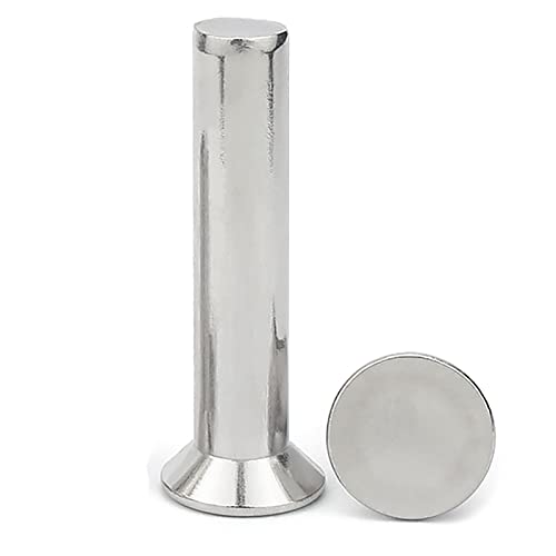 Fallen nicht ab Nieten, Flachkopf-Vollnieten Durchmesser Glatte metrische Schlagnietbefestigungen (M4 x 35 mm)(M4 x 10mm) von HTGAOO