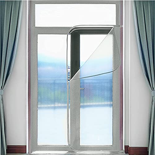 Fensterisolationsset, Thermofolie for Fenster mit Reißverschluss, stanzfrei, staubdicht, anpassbar, B*H: 130 x 150 cm(W*H:100x150cm/39x59in) von HTGAOO