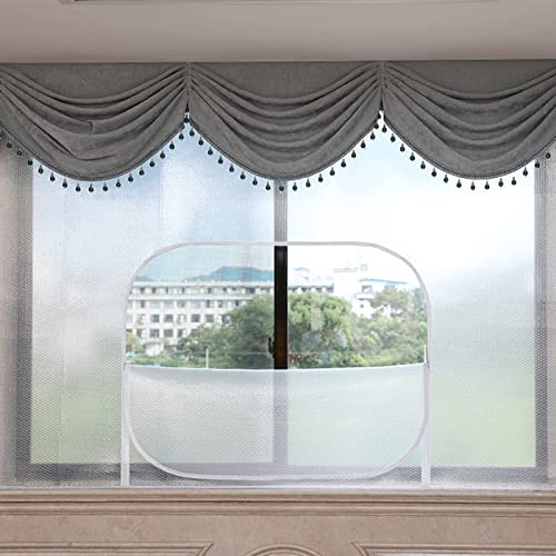 Fensterisolationsset, Winddichter und warmer Vorhang im Winter, Wiederverwendbar,B*H:120x180cm/47x70in(W*H:180x200cm/70x78in) von HTGAOO