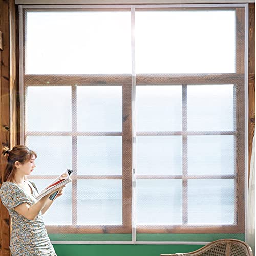 Fensterisolierfolie, Winter-Vorsatzverglasungsset for Fenster, Stanzfrei, Wiederverwendbar,D,W*H:100x100cm/39x39in(A,W*H:150x180cm/59x70in) von HTGAOO