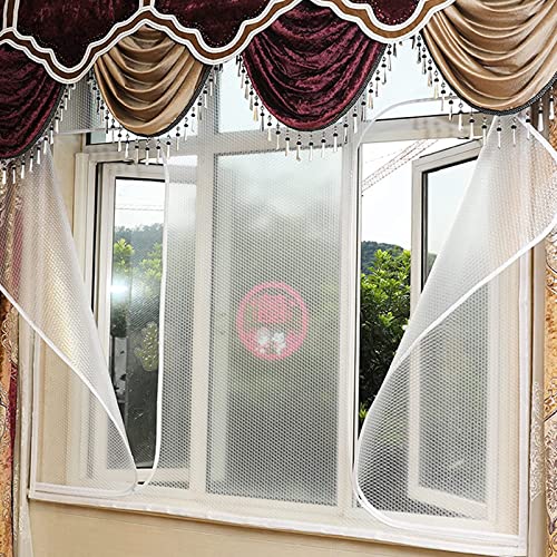 Fensterisolierfolie, Winter-Vorsatzverglasungsset for Fenster, Stanzfrei, Wiederverwendbar,D,W*H:100x100cm/39x39in(G,W*H:180x200cm/70x78in) von HTGAOO