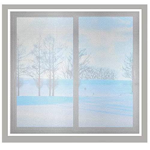 Fensterisolierfolie, Winter-Vorsatzverglasungsset for Fenster, Stanzfrei, Wiederverwendbar,D,W*H:100x100cm/39x39in(N,W*H:180x200cm/70x78in) von HTGAOO