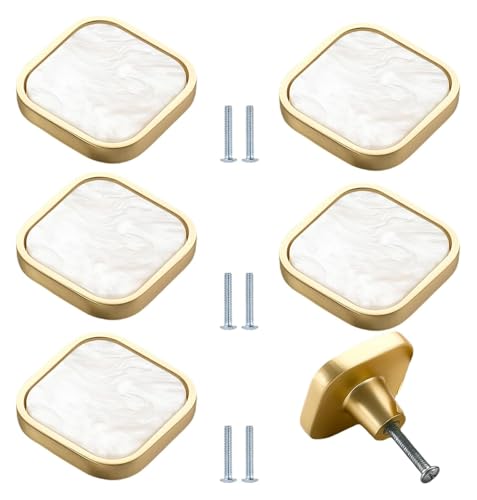 HTGAOO Garderobenständer zur Wandmontage, 6 bunte Kleiderhaken mit quadratischer Schale, geeignet for Kleiderbügel im Küchenflur (blau, große Blütenblätter 42 mm).(White,36mm) von HTGAOO
