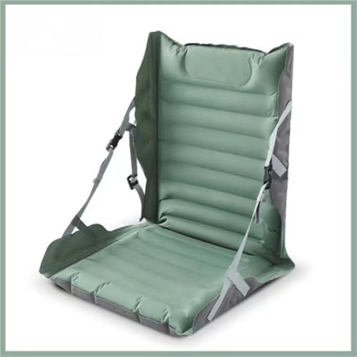 HTGAOO Tragbarer, aufblasbarer Klappstuhl for den Außenbereich mit Verstellbarer Rückenlehne, geeignet for Picknicks, Konzerte, Gartenbalkone,(2 Brown) von HTGAOO