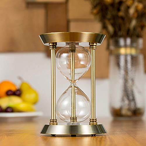 HTGAOO Zeitmanagement-Assistent, Metall-Timer-Erstellung, italienisches Arbeitszimmer, Wohnzimmer, Büro-Desktop-Ornamente, selbstinstallierter Sanduhr-Timer von HTGAOO
