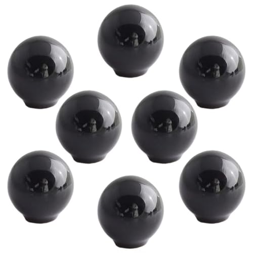Keramikknöpfe, 8 Stück, Schranktürknaufgriffe for Möbel, Schrankschubladen, Türen (rot, Durchmesser 33 mm)(Black,Diameter 27mm) von HTGAOO