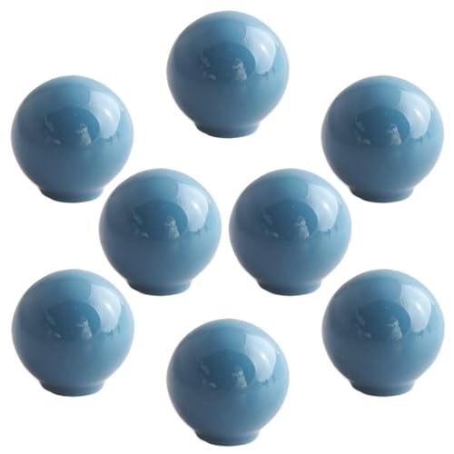 Keramikknöpfe, 8 Stück, Schranktürknaufgriffe for Möbel, Schrankschubladen, Türen (rot, Durchmesser 33 mm)(Blue,Diameter 33mm) von HTGAOO
