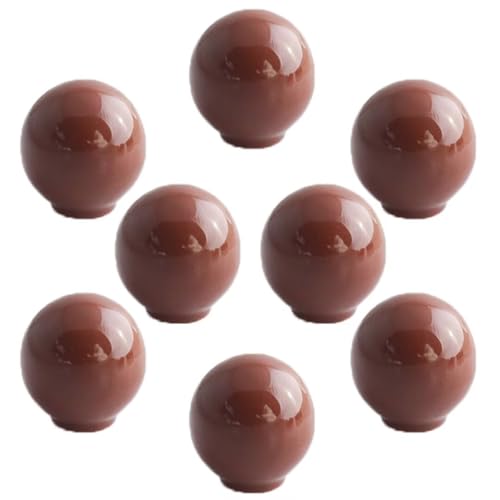 Keramikknöpfe, 8 Stück, Schranktürknaufgriffe for Möbel, Schrankschubladen, Türen (rot, Durchmesser 33 mm)(Brown,Diameter 27mm) von HTGAOO