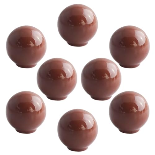 Keramikknöpfe, 8 Stück, Schranktürknaufgriffe for Möbel, Schrankschubladen, Türen (rot, Durchmesser 33 mm)(Brown,Diameter 33mm) von HTGAOO