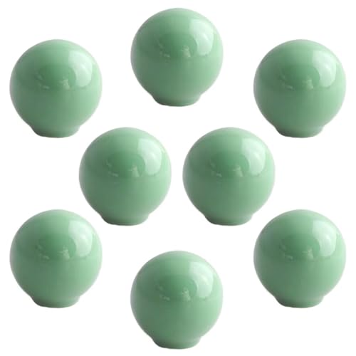 Keramikknöpfe, 8 Stück, Schranktürknaufgriffe for Möbel, Schrankschubladen, Türen (rot, Durchmesser 33 mm)(Green,Diameter 33mm) von HTGAOO