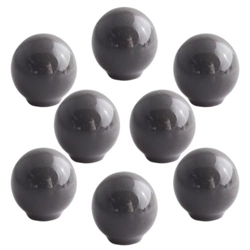 Keramikknöpfe, 8 Stück, Schranktürknaufgriffe for Möbel, Schrankschubladen, Türen (rot, Durchmesser 33 mm)(Grey,Diameter 27mm) von HTGAOO