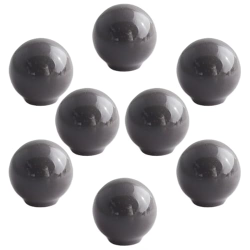 Keramikknöpfe, 8 Stück, Schranktürknaufgriffe for Möbel, Schrankschubladen, Türen (rot, Durchmesser 33 mm)(Grey,Diameter 33mm) von HTGAOO