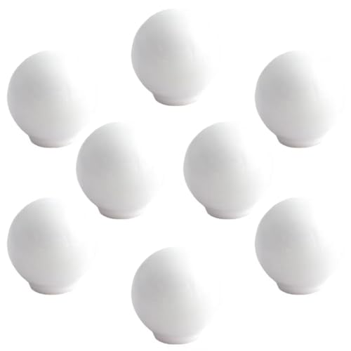 Keramikknöpfe, 8 Stück, Schranktürknaufgriffe for Möbel, Schrankschubladen, Türen (rot, Durchmesser 33 mm)(White,Diameter 27mm) von HTGAOO