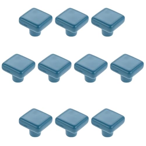 Keramikknöpfe, Türknöpfe, 10 Packungen quadratischer Keramik-Schubladengriff mit einem Loch (rot)(Blue) von HTGAOO