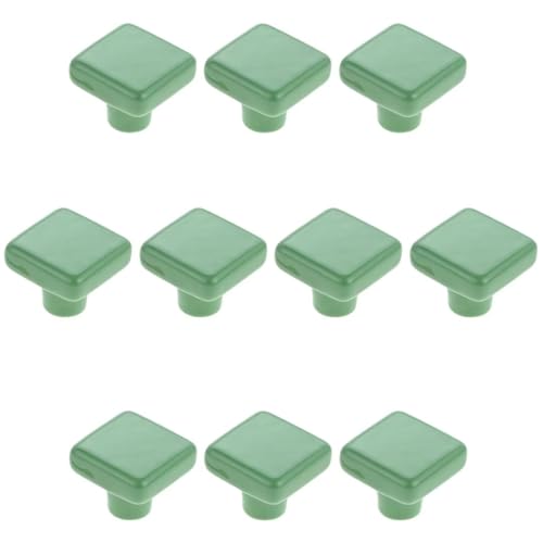 Keramikknöpfe, Türknöpfe, 10 Packungen quadratischer Keramik-Schubladengriff mit einem Loch (rot)(Green) von HTGAOO