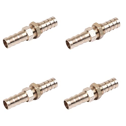 Kupfer-Knoten-Stecker, Kupfer-Knick-Rohrrohr gerade Knie T Y X Form 2 3 4 Steckverbinder Kupfer-Wasser-Rohr(Straight With Screw,10mm Barb) von HTGAOO