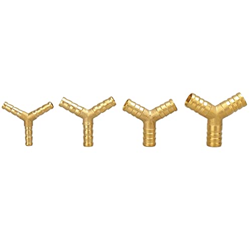 Kupfer-Knoten-Stecker, Kupfer-Knick-Rohrrohr gerade Knie T Y X Form 2 3 4 Steckverbinder Kupfer-Wasser-Rohr(Y 3 Way,19mm Barb) von HTGAOO
