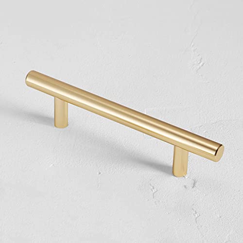 Massiver Aluminium-Küchenschranktürgriff, Schrankschubladengriff und goldener Kleiderschrankgriff for Möbel, 1 Stück/128 mm (5 Zoll)(96mm(3.7in)) von HTGAOO