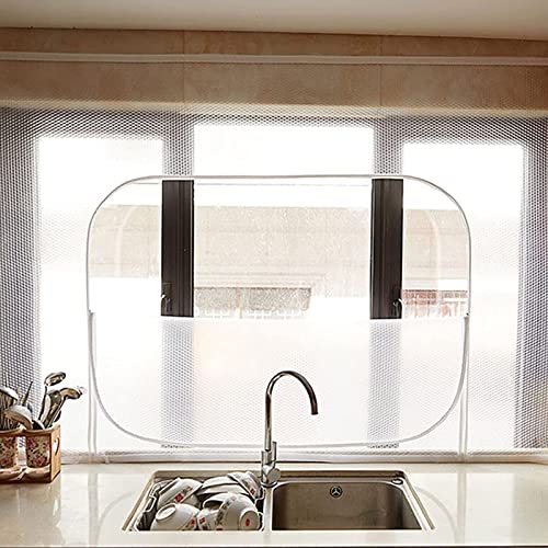 Thermofolie for Fenster mit Reißverschluss, Fensterfolie for Winterfestmachen, stanzfrei, anpassbar, B*H: 150 x 180 cm(W*H:180x200cm/70x78in) von HTGAOO