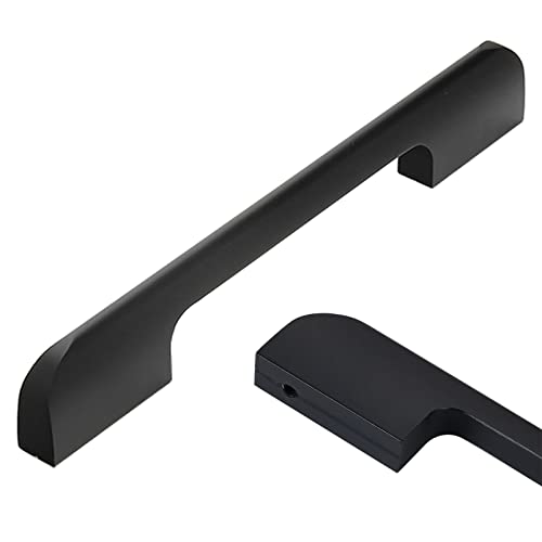 Türgriff for Küchenschränke aus Aluminiumlegierung, 1-teiliger Schubladengriff/Schwarz/Lochmitte: 160 mm(Hole Centers:96Mm) von HTGAOO