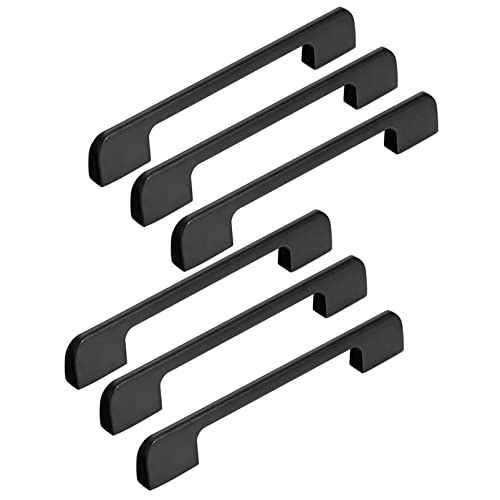 Türgriff for Küchenschränke aus Aluminiumlegierung, 2 Schubladengriffe/schwarz/Gesamtlänge: 60 mm/2,3 Zoll(Overall Length: 60Mm/2.3In) von HTGAOO