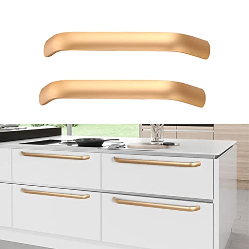 Türgriff for Küchenschränke aus Aluminiumlegierung, Schubladengriff 2 Stück/Gold /224 mm (8,8 Zoll)(96Mm(3.7In)) von HTGAOO