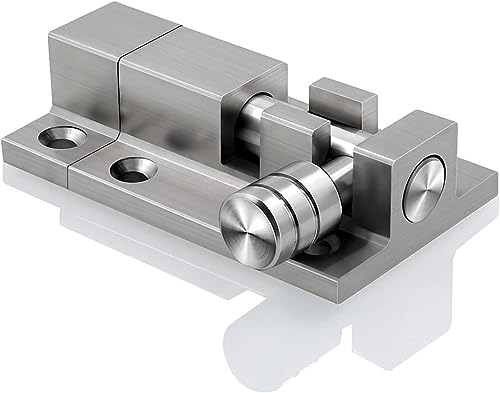 Türriegel, Schiebeschloss aus verdickter Aluminiumlegierung for Türen, Schieberiegel mit gebürsteter Oberfläche und 6 Schrauben (2er-Pack Riegel) von HTGAOO