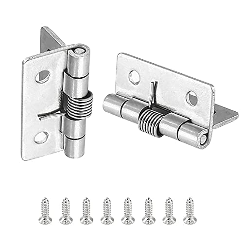 Türscharniere, 6 Stück selbstschließende Federtürscharniere aus Edelstahl 304 (1 Zoll)(1.5 inches) von HTGAOO
