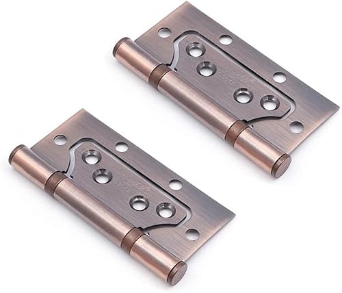 Türscharniere, Kleiderschranktürscharniere, 2 Stück Kugellager-Türscharniere, Stoßscharniere for Innentüren 5 Zoll (125 mm), Schwarz(Red Bronze) von HTGAOO