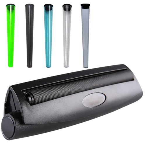 HTGWCG Manueller ZigarettenrollerTabakroller Drehmaschine Konisch Cigarette Rolling Machine 1PCS Kegel Zigarettendrehmaschine mit 5PCS Konische Rohre Joint Roller Cigarette Rolling Machine von HTGWCG