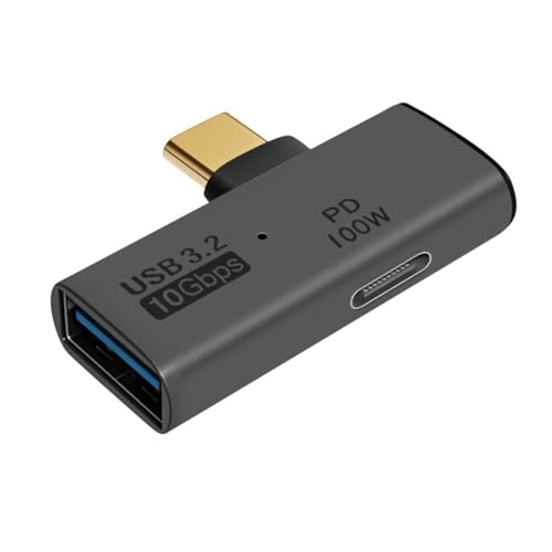 2 in 1 USB C auf USB3.2 und Type C 100W PD Netzteil, Typ C männlich auf 10Gbps USB 3.2 OTG Weiblich und 100W PD Schnellladeadapter für Laptop Tablet Telefon 2 in 1 USB C auf USB3.2 und Type C 100W PD Netzteil, Typ C männlich auf 10Gbps USB 3.2 OTG Weiblich und 100W PD Schnellladeadapter für Laptop Tablet Telefon von HTGuoji