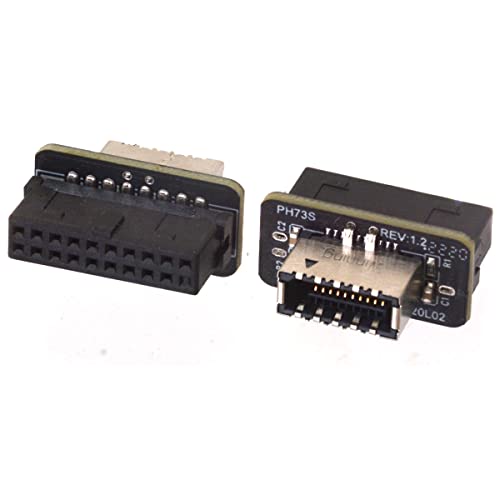HTGuoji USB 3.1 Type-E Key-A auf USB 3.0 19Pin/20Pin Header Adapter Konverter, vertikaler USB Frontpanel Header Adapter, USB 3.0 19P/20P auf Typ E Adapter für Typ C Motherboard Connector Riser HTGuoji USB 3.1 Type-E Key-A auf USB 3.0 19Pin/20Pin Header Adapter Konverter, vertikaler USB Frontpanel Header Adapter, USB 3.0 19P/20P auf Typ E Adapter für Typ C Motherboard Connector Riser von HTGuoji