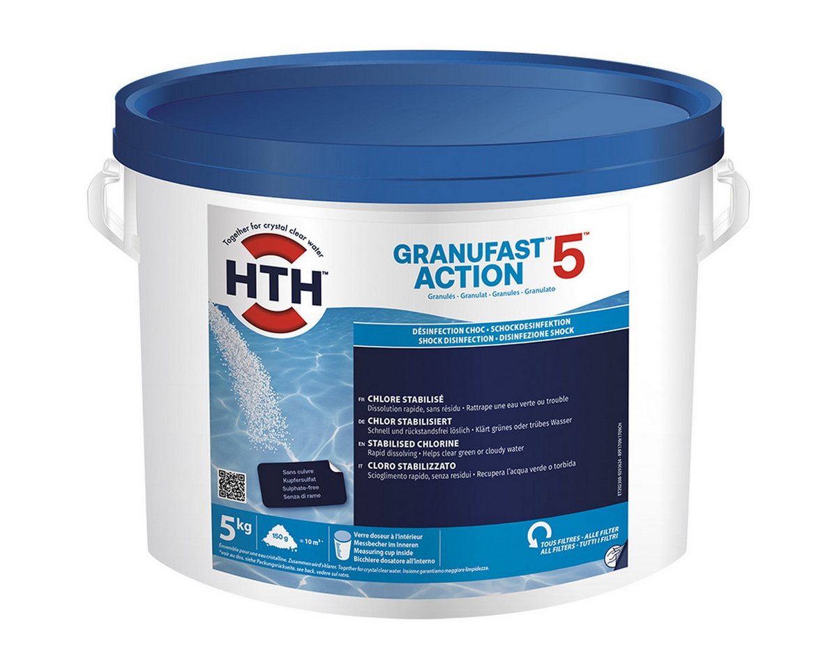 HTH Poolpflege Granufast Action 5 - 5 kg Chlor Multifunktionsgranulat Desinfektion HTH Poolpflege Granufast Action 5 - 5 kg Chlor Multifunktionsgranulat Desinfektion von HTH