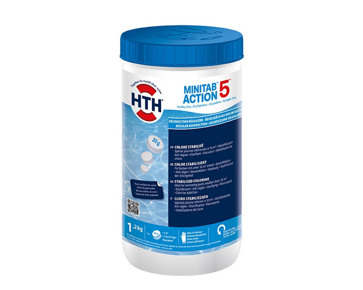 HTH Poolpflege MiniTab Action 5 - 1,2 kg Chlor Multifunktion 20 g Tabletten 5-in-1 HTH Poolpflege MiniTab Action 5 - 1,2 kg Chlor Multifunktion 20 g Tabletten 5-in-1 von HTH