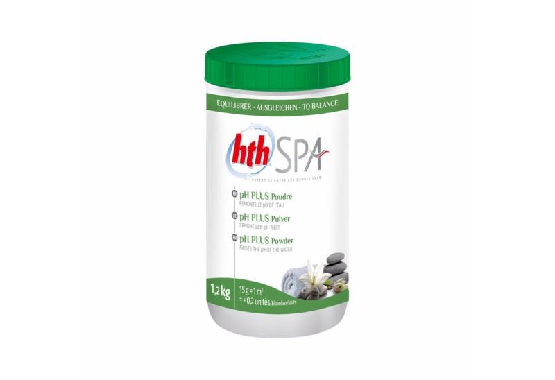 HTH Poolpflege hth Spa pH-Plus Pulver 1,2 Kg pH-Wert Hebung für Whirlpools und Spas von HTH