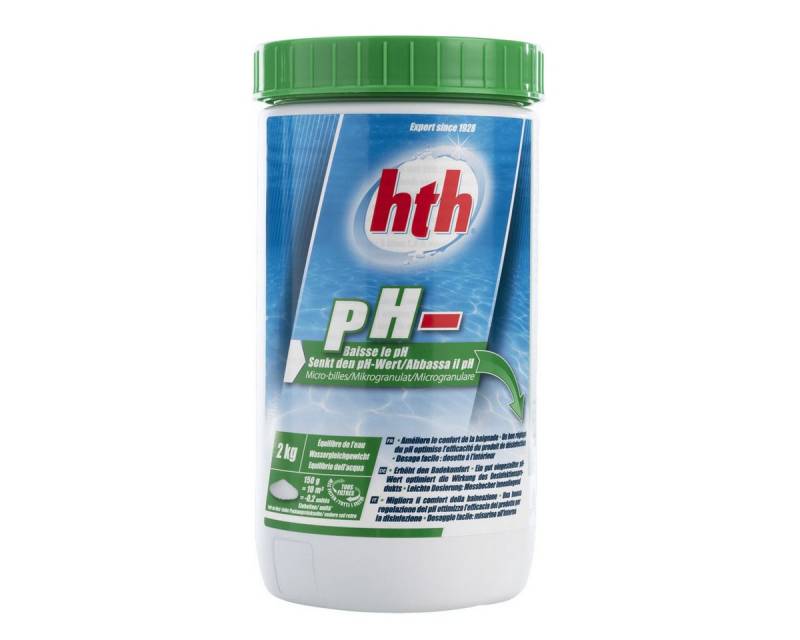 HTH Poolpflege pH Minus Mikrogranulat 2 kg pH Wert Senkung Rückstandsfrei schnell von HTH