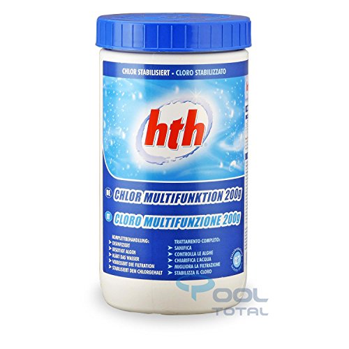 hth 200g Multifunktions Chlortabletten 1,2 kg Dose - 5 Wirkungen in einem Produkt von HTH