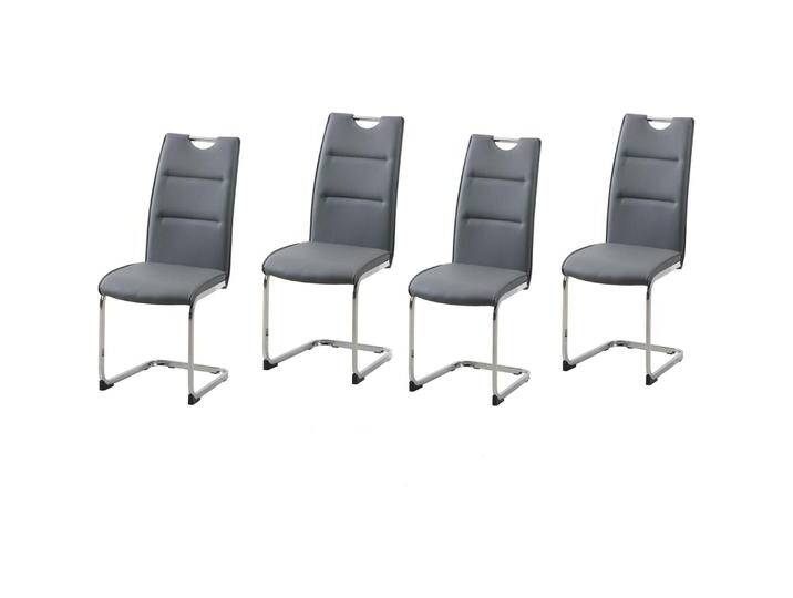 HTI-Line, Stühle, Schwingstuhl 4er Set PU grau HTI-Line, Stühle, Schwingstuhl 4er Set PU grau von HTI-Line