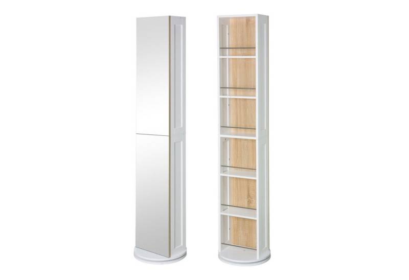 HTI-Line Badregal Badezimmer-Drehregal Leto, Stück 1-tlg., Badschrank mit Spiegel von HTI-Line