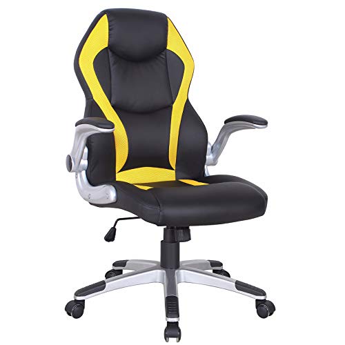HTI-Line Chefsessel Racingstyle Tornado hochklappbare Armlehen Gelb HTI-Line Chefsessel Racingstyle Tornado hochklappbare Armlehen Gelb von HTI-Line