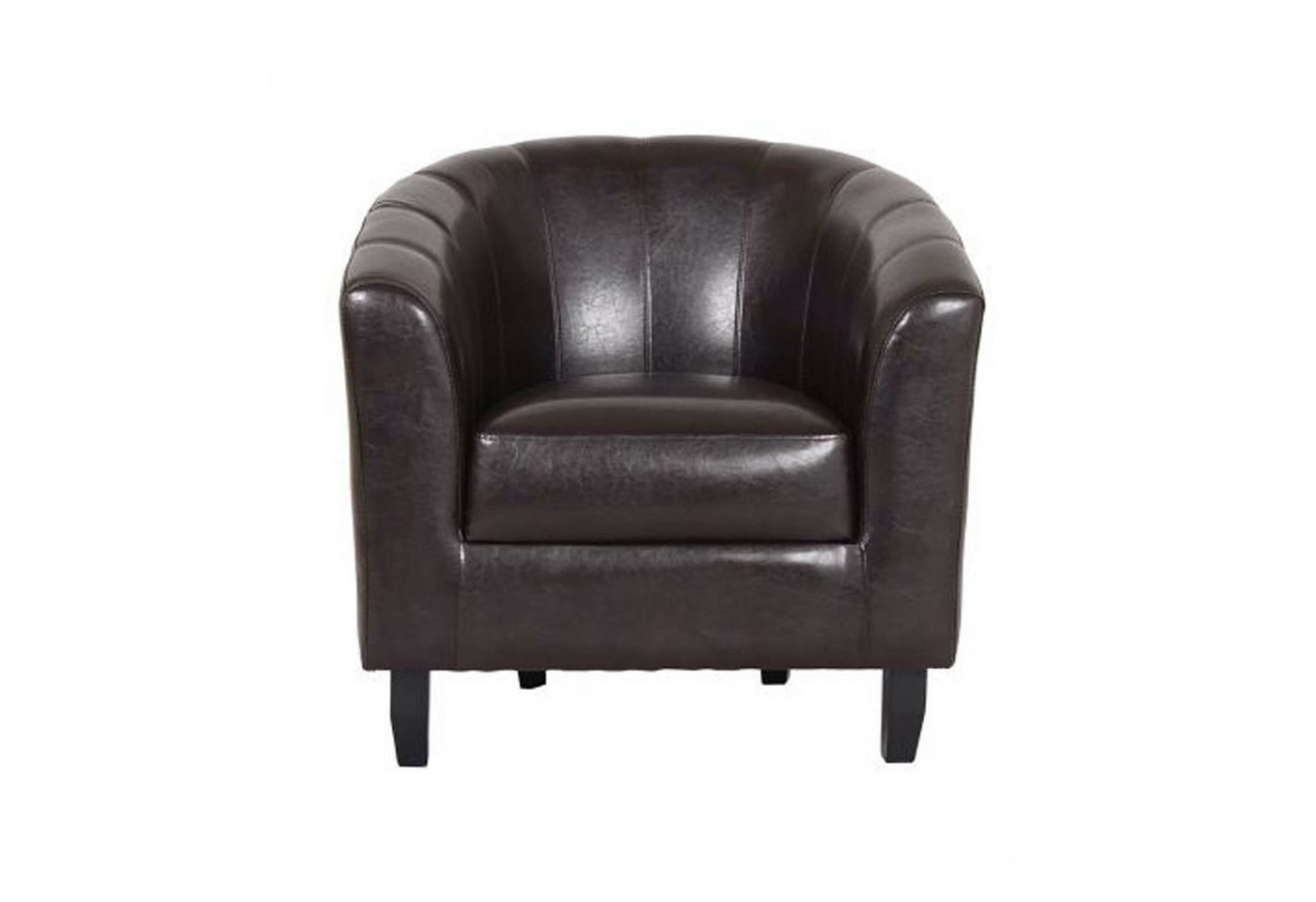 HTI-Line Cocktailsessel Cocktailsessel Cadogan Braun (Stück, 1-St., 1 Sessel), Loungesessel Clubsessel Kunstleder von HTI-Line