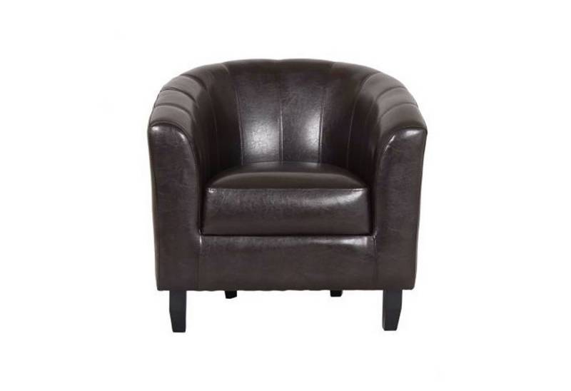 HTI-Line Cocktailsessel Cocktailsessel Cadogan Braun (Stück, 1-St., 1 Sessel), Loungesessel Clubsessel Kunstleder von HTI-Line