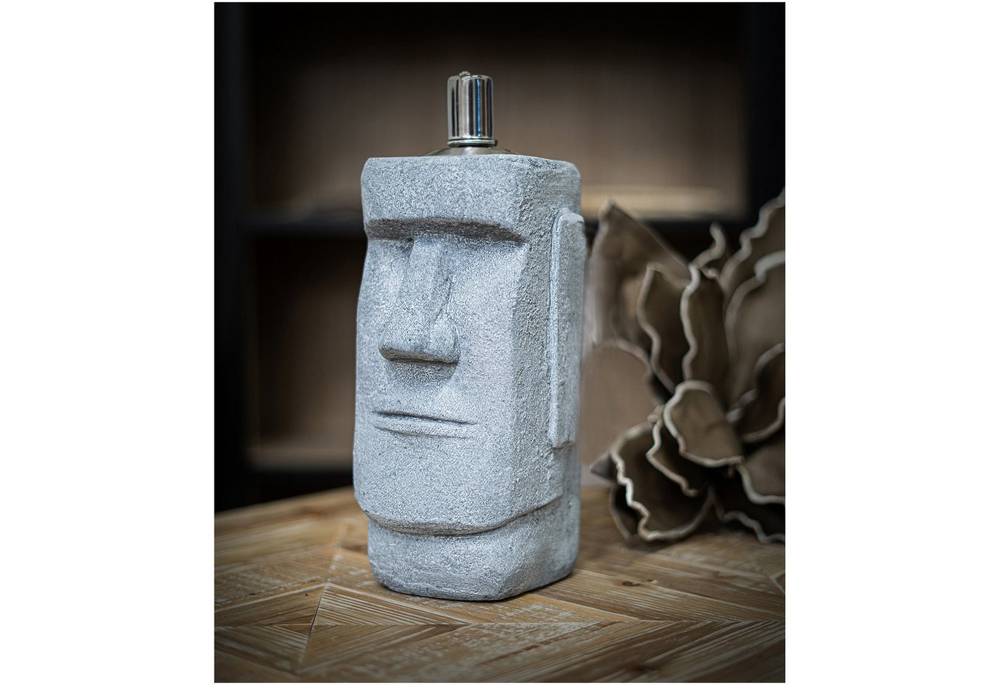HTI-Line Dekofigur Öllampe Moai (1 St., 1x Öllampe Moai, ohne Dekoration) von HTI-Line